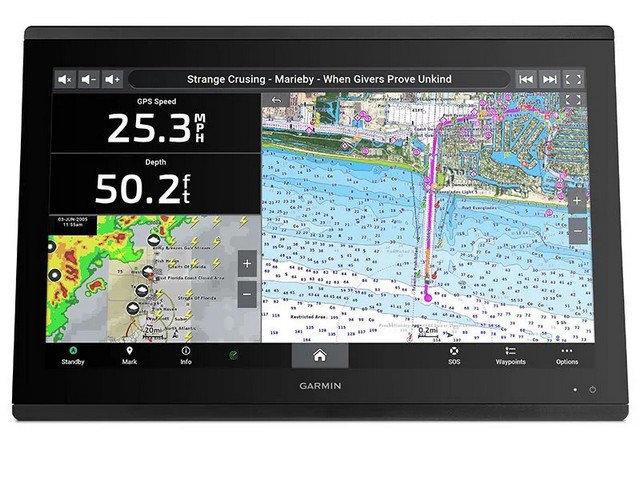 Chartplotter Fish/Finder GPS mappa 8412 XSV Garmin con trasduttore